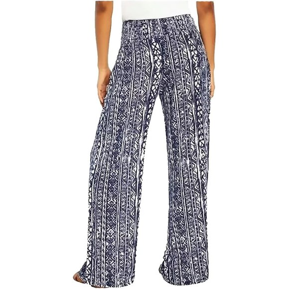 NWT Three Dots Women's Pull On Wide Leg Crepe Paperbag Pants Size L $50 9C127 - Picture 2 of 2